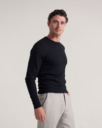 Crew Neck Pure Merino Wool Pullover MENS KNITWEAR