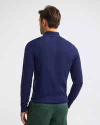 Merino Zip-Neck Wool Pullover MENS KNITWEAR