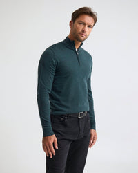 Merino Zip-Neck Wool Pullover MENS KNITWEAR