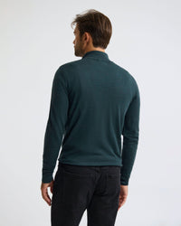 Merino Zip-Neck Wool Pullover MENS KNITWEAR