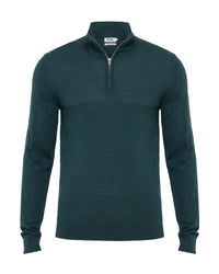 Merino Zip-Neck Wool Pullover MENS KNITWEAR