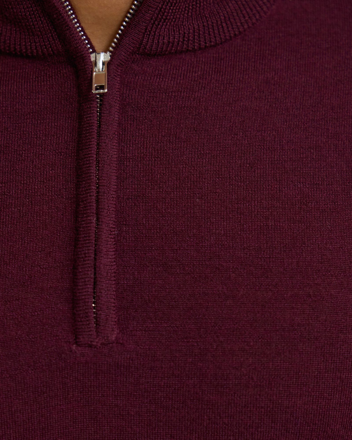 Merino Zip-Neck Wool Pullover MENS KNITWEAR