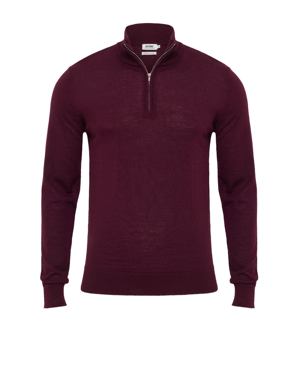 Merino Zip-Neck Wool Pullover MENS KNITWEAR
