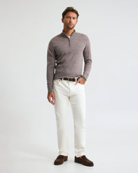 Merino Zip-Neck Wool Pullover MENS KNITWEAR