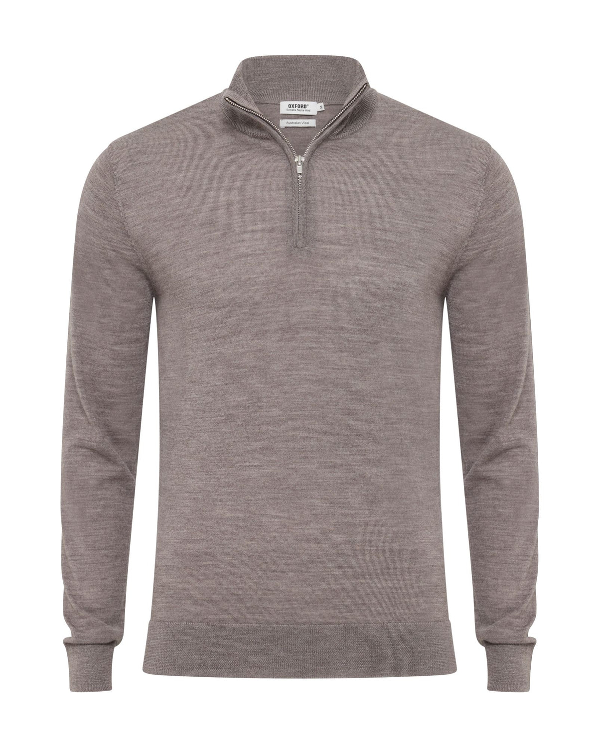 Merino Zip-Neck Wool Pullover MENS KNITWEAR