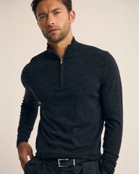 Merino Zip-Neck Wool Pullover MENS KNITWEAR