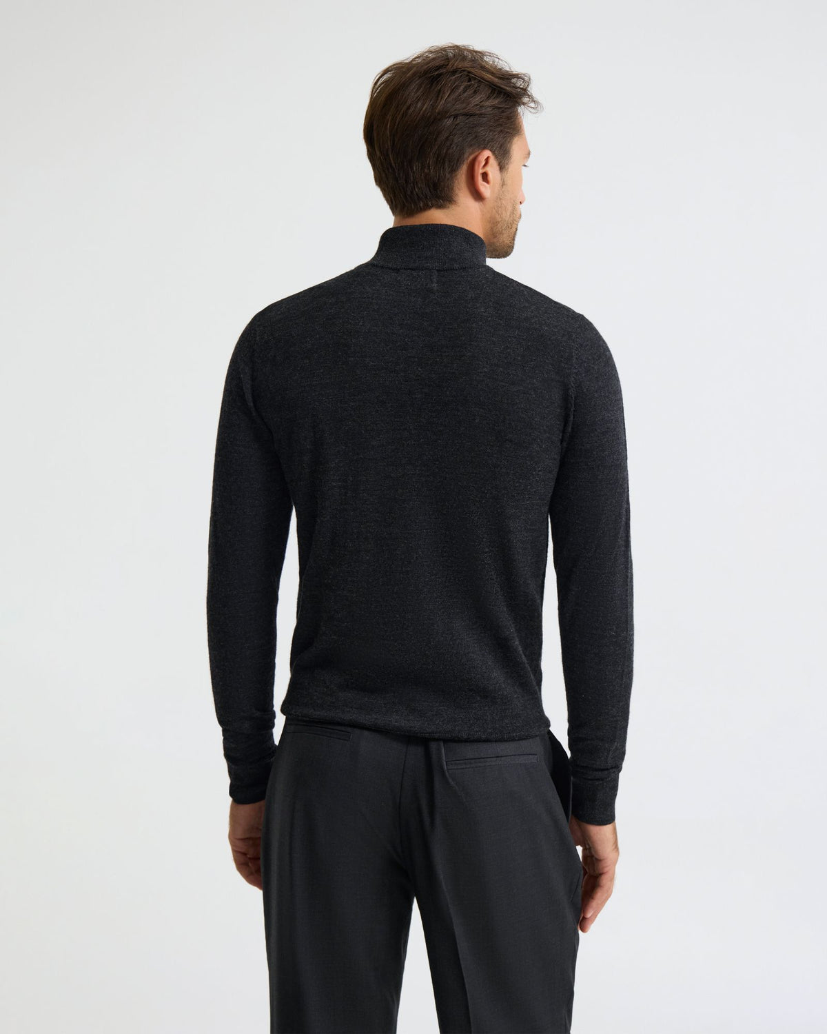 Merino Zip-Neck Wool Pullover MENS KNITWEAR