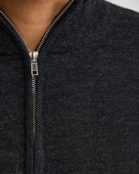 Merino Zip-Neck Wool Pullover MENS KNITWEAR