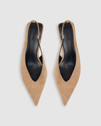 ROMA SUEDE SLING BACK HEEL WOMENS SHOES