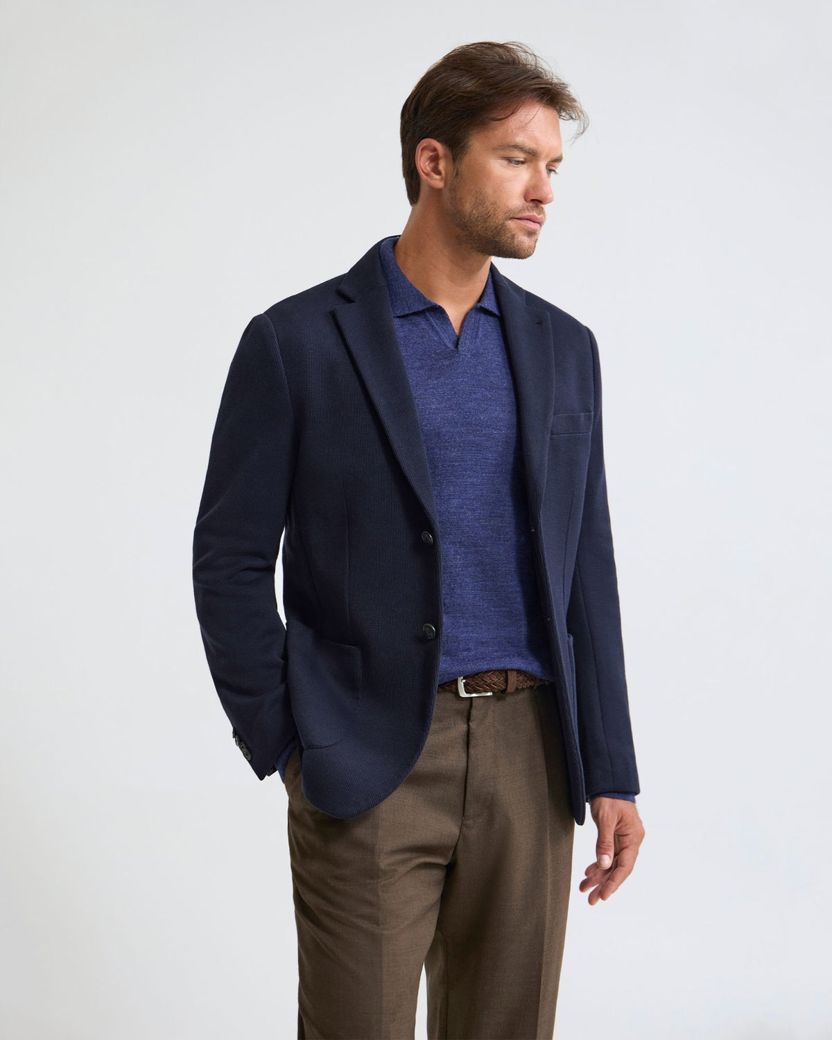 Antonio Cotton Knitted Blazer MENS JACKETS AND COATS