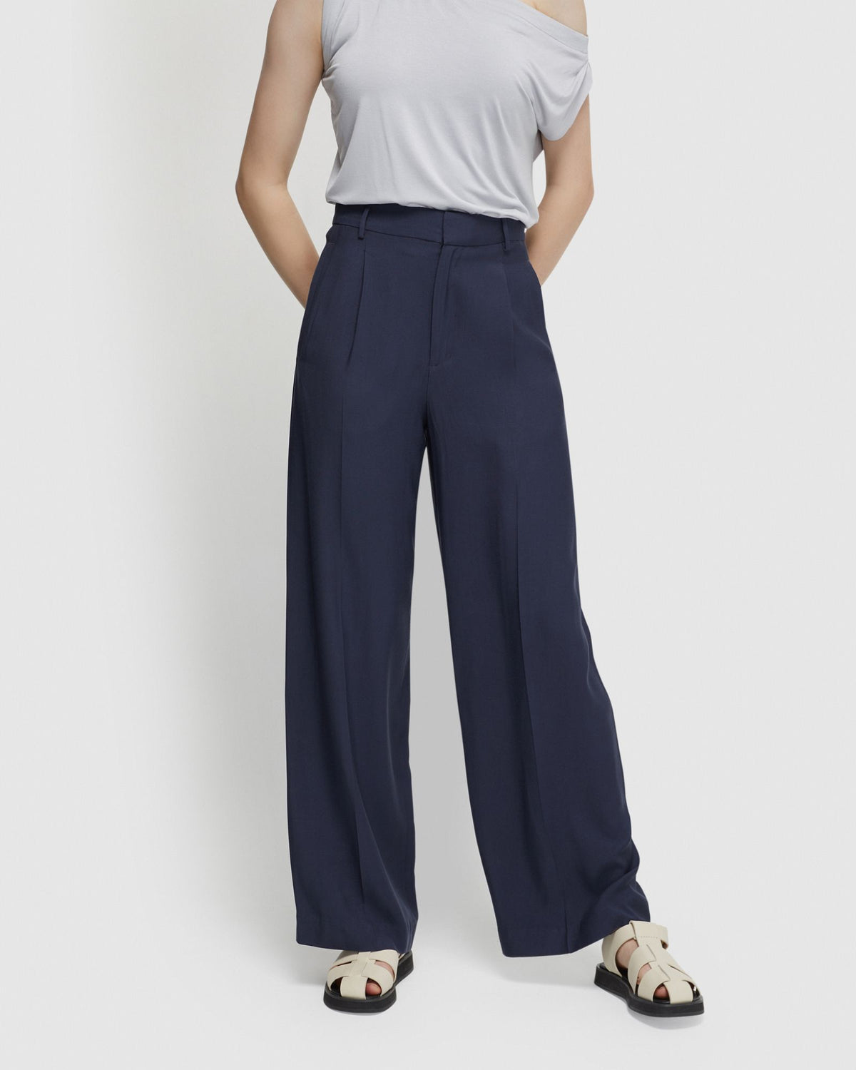 HAZEL WIDE LEG TROUSERS WOMENS PANTS