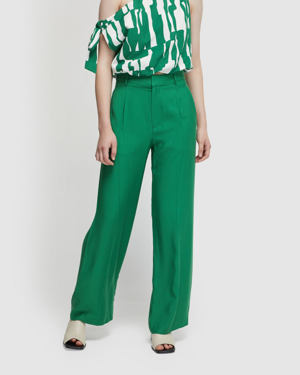 HAZEL WIDE LEG TROUSERS WOMENS PANTS