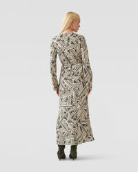 ALANNAH GEO PRINT DRESS WOMENS DRESSES