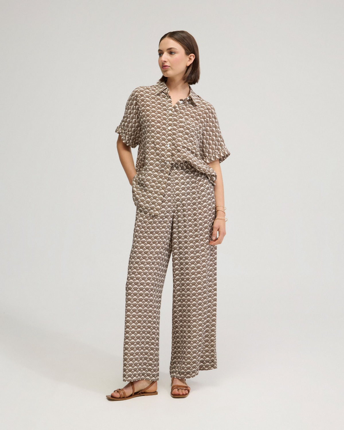 Jasmine Short Sleeve Printed Shirt WOMENS SHIRTS