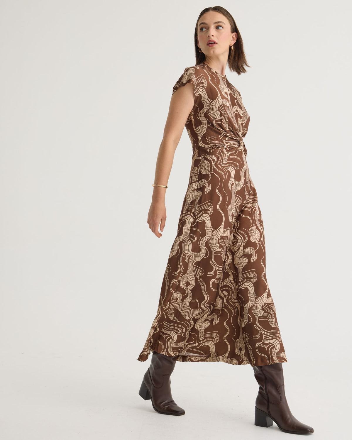 Charlotte Printed Twill Dress WOMENS DRESSES
