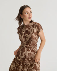 Charlotte Printed Twill Dress WOMENS DRESSES