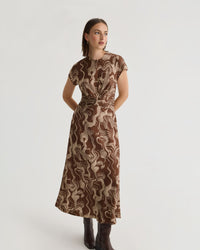 Charlotte Printed Twill Dress WOMENS DRESSES