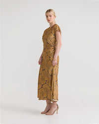 Fleur Printed Twill Dress WOMENS DRESSES