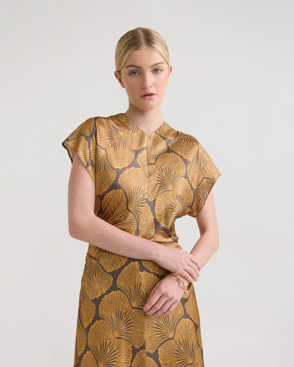 Fleur Printed Twill Dress WOMENS DRESSES