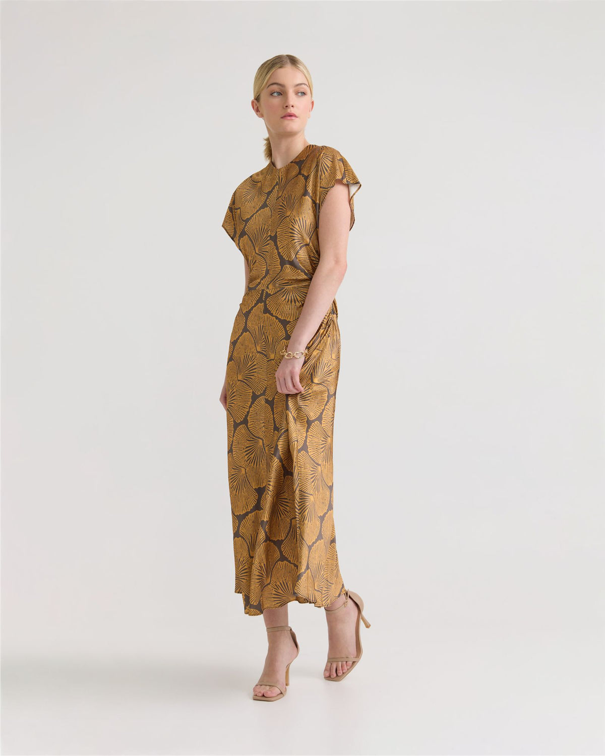 Fleur Printed Twill Dress WOMENS DRESSES