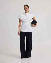 LILY STRETCH STRUCTURED TOP WOMENS TOPS