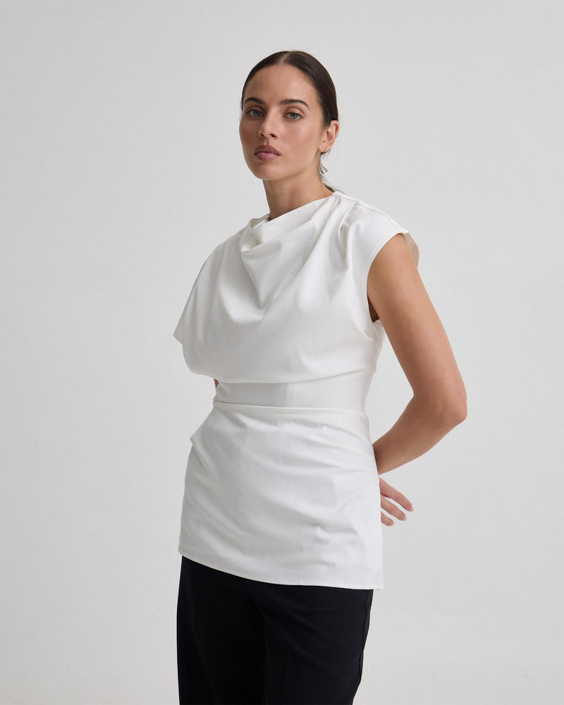 LILY STRETCH STRUCTURED TOP WOMENS TOPS