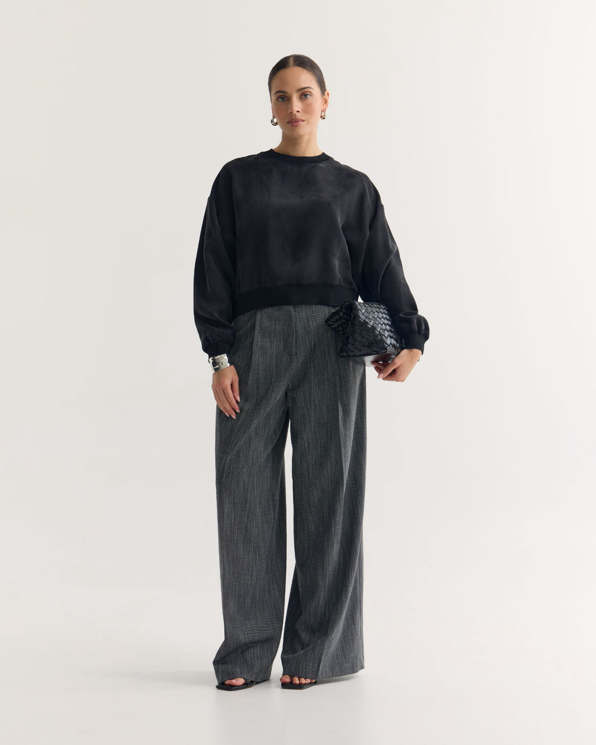 Lola Rib Collar Cupro Top WOMENS TOPS