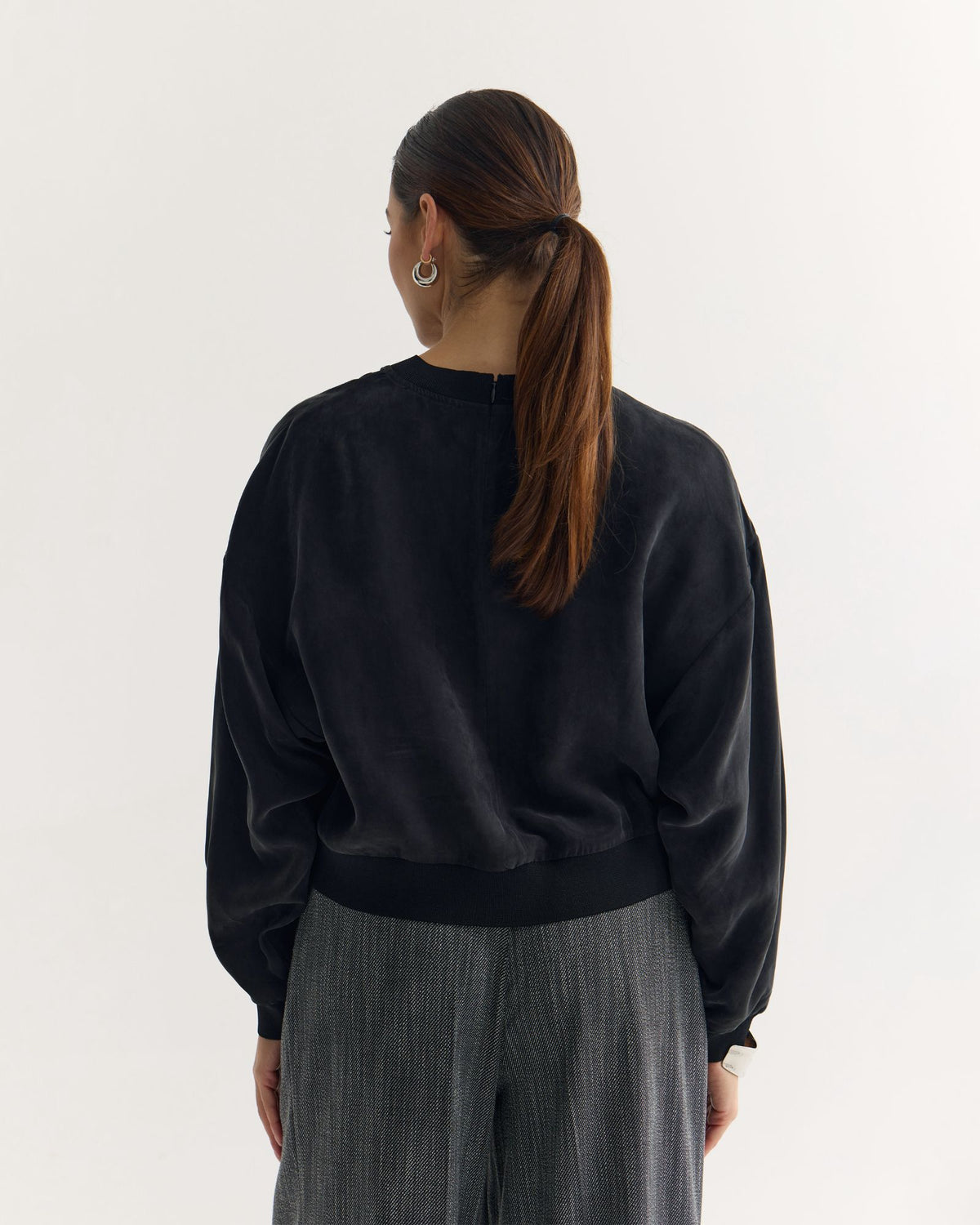 Lola Rib Collar Cupro Top WOMENS TOPS