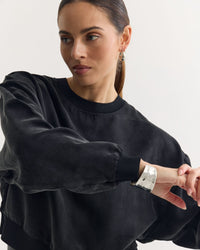 Lola Rib Collar Cupro Top WOMENS TOPS