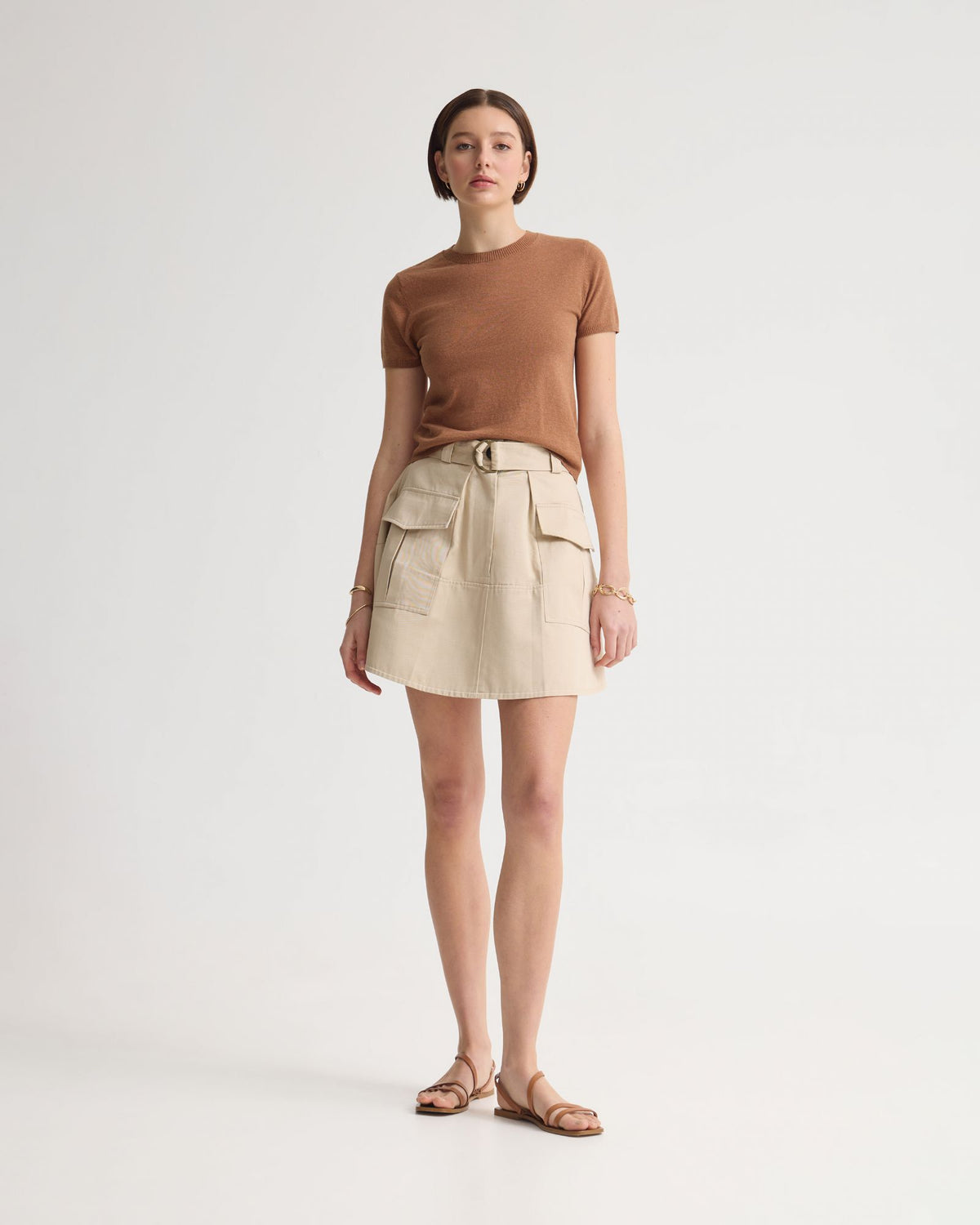 Teri Cotton Safari Skirt WOMENS DRESSES