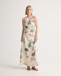Maja One Shoulder Linen Dress WOMENS DRESSES