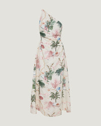 Maja One Shoulder Linen Dress WOMENS DRESSES