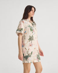Milos Printed Linen Mini Dress WOMENS DRESSES