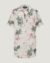 Milos Printed Linen Mini Dress WOMENS DRESSES