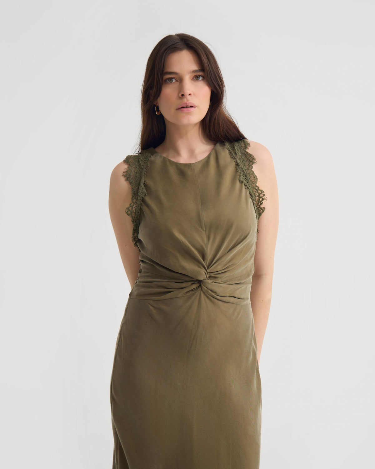 Camilla Cupro Lace Trim Dress WOMENS DRESSES