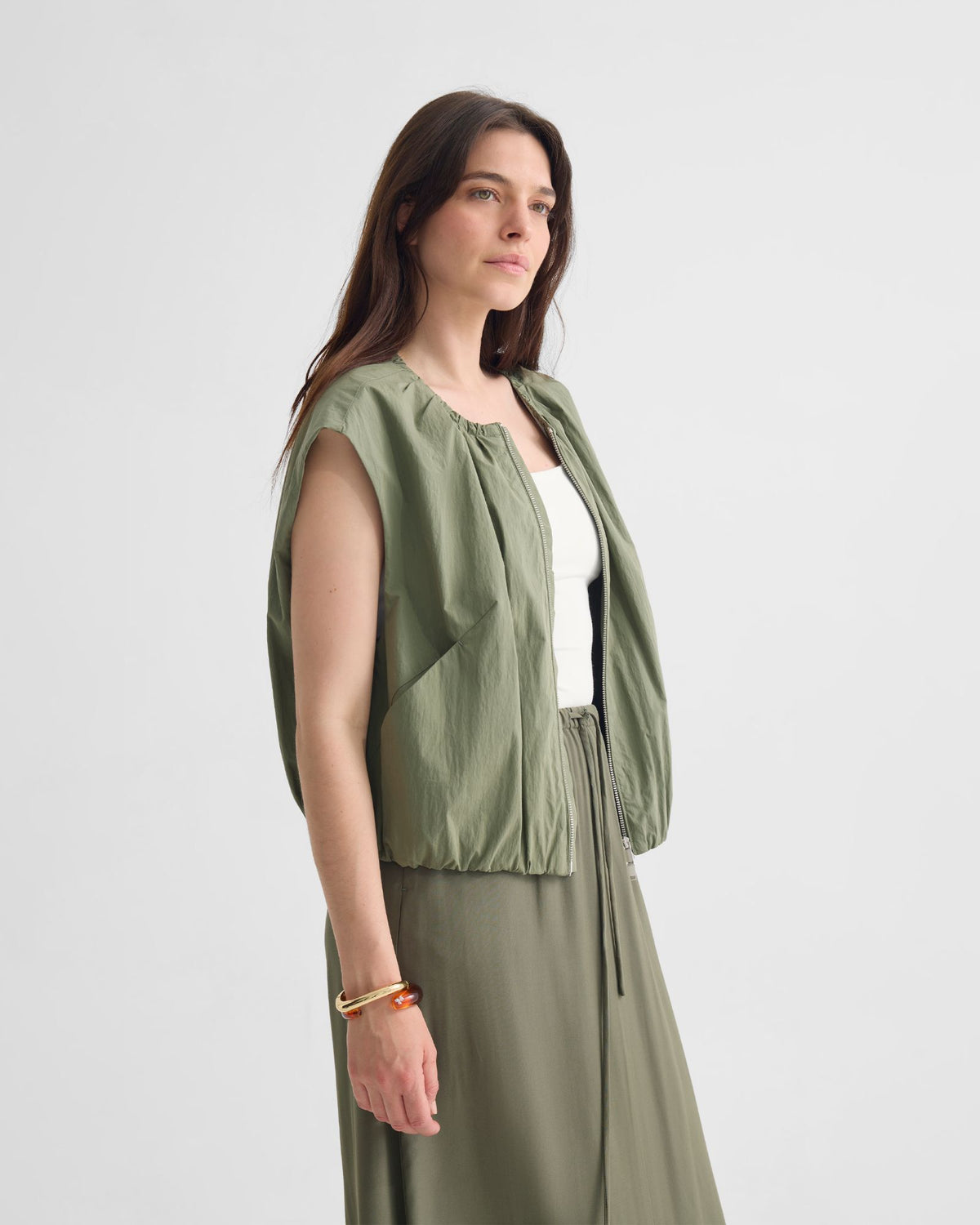 Katie Sleevless Bomber Jacket WOMENS SUITS JKTS COATS