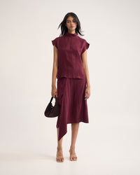 Ronja Cupro Draped Skirt WOMENS SKIRTS