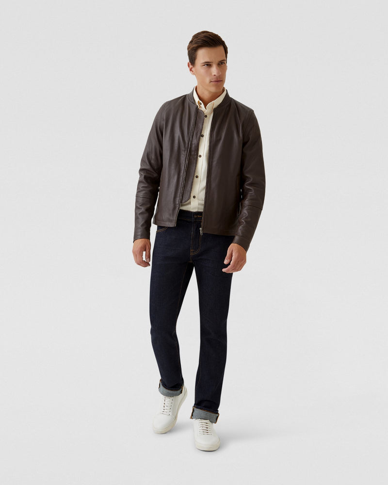 NOAH LEATHER JACKET MENS JACKETS AND COATS