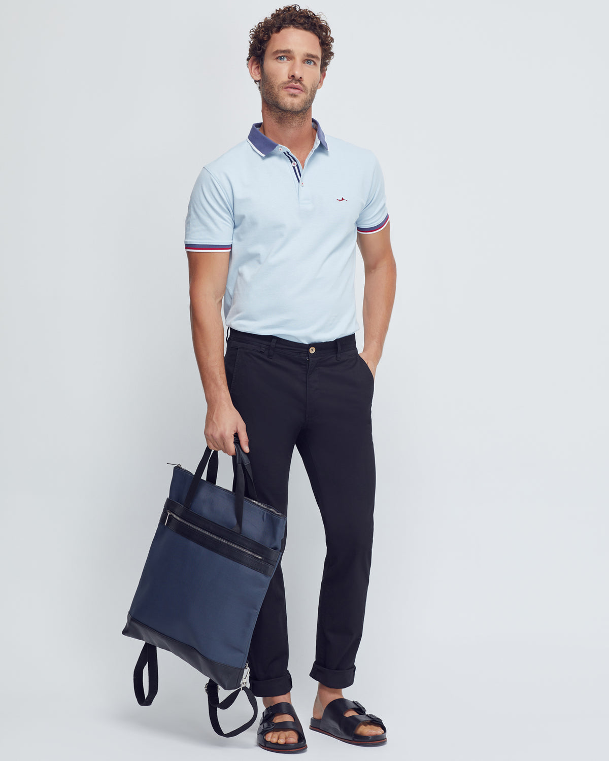 Cam Contrast Collar Pique Polo
