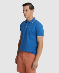 DEREK PIQUE TIPPING POLO MENS KNITS