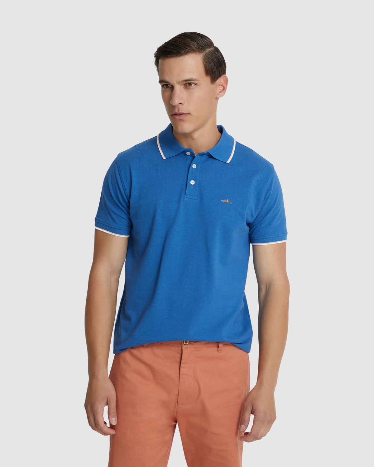 DEREK PIQUE TIPPING POLO MENS KNITS