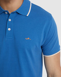 DEREK PIQUE TIPPING POLO MENS KNITS