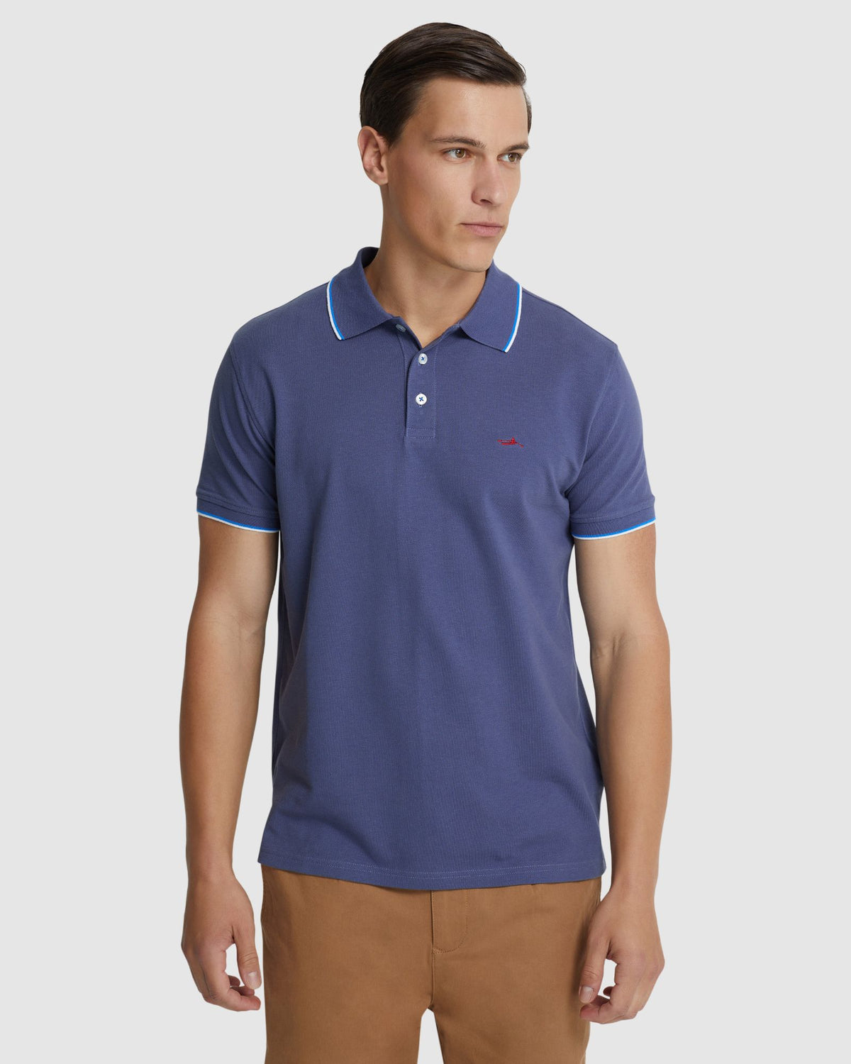 DEREK PIQUE TIPPING POLO MENS KNITS