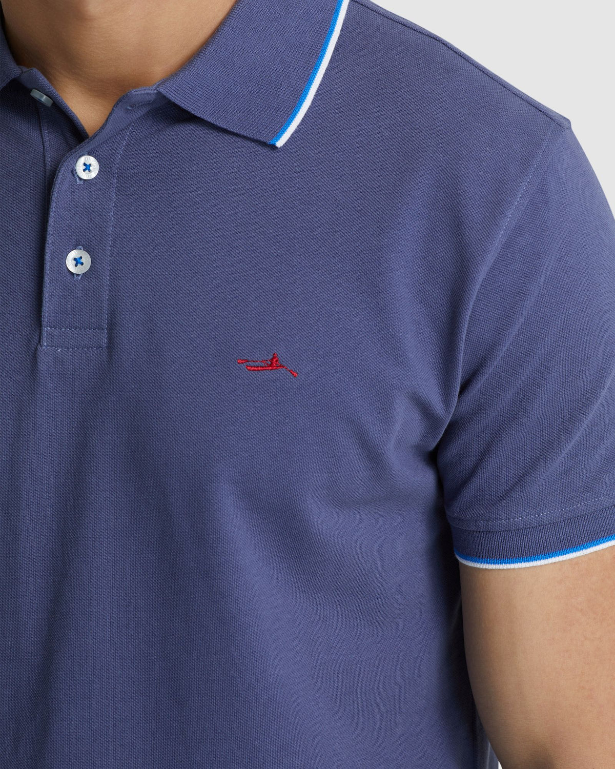 DEREK PIQUE TIPPING POLO MENS KNITS