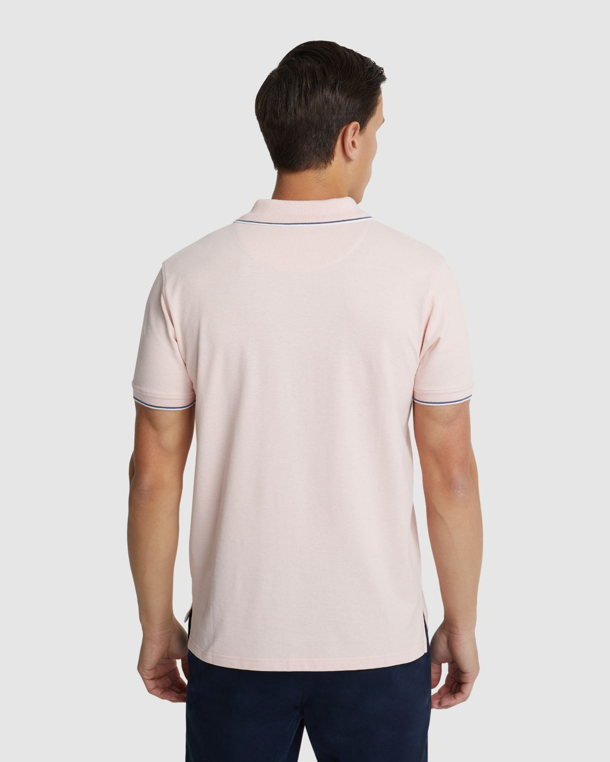 DEREK PIQUE TIPPING POLO MENS KNITS