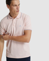 DEREK PIQUE TIPPING POLO MENS KNITS