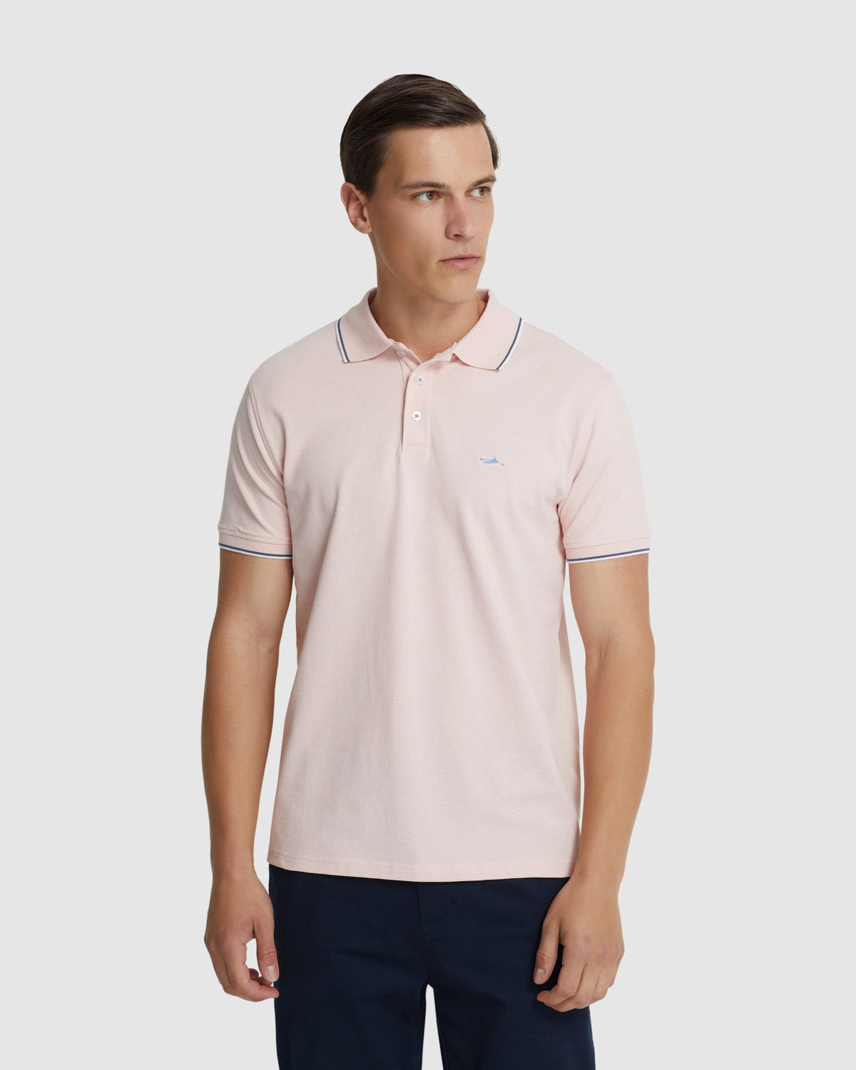 DEREK PIQUE TIPPING POLO MENS KNITS