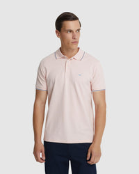 DEREK PIQUE TIPPING POLO MENS KNITS