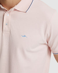 DEREK PIQUE TIPPING POLO MENS KNITS