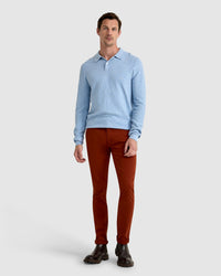 NIALL TEXTURED POLO MENS KNITWEAR